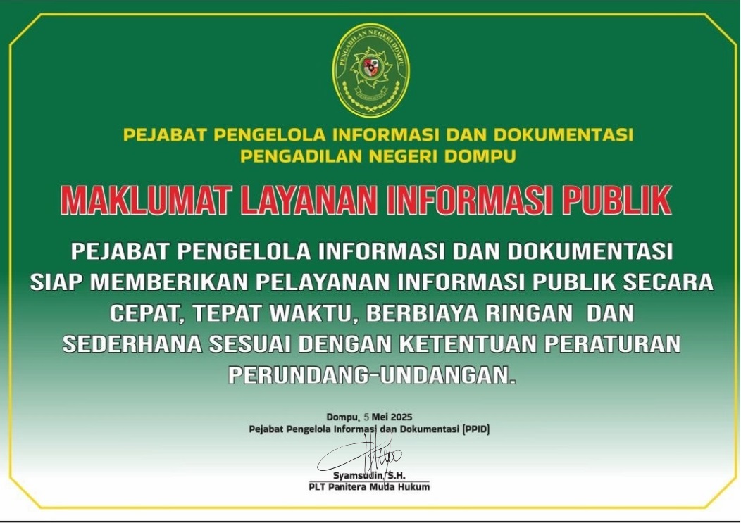 Maklumat Layanan Informasi Publik 1